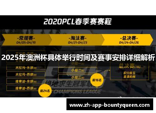 2025年澳洲杯具体举行时间及赛事安排详细解析